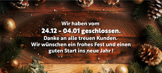 Winterpause vom 24.12 - 04.01.2026