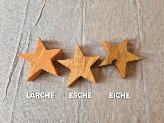 Stern aus Holz | Eiche/Esche oder Lärche geölt - Dekoration