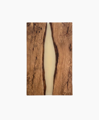Couchtisch aus Buche mit weißem Epoxidharz