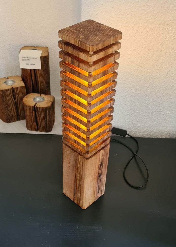 Holzfabrik Stehlampe "Jengatower" Buche geschliffen & geölt Bild 2