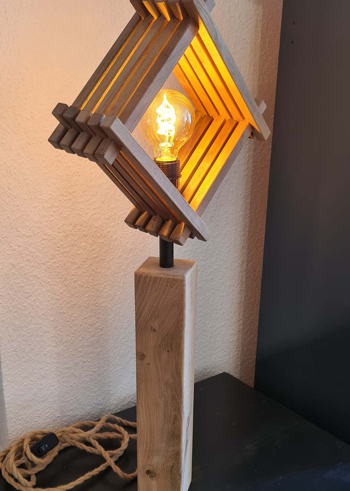 Holzfabrik Stehlampe "Vogelkäfig" Eiche geschliffen / Natur Bild 2
