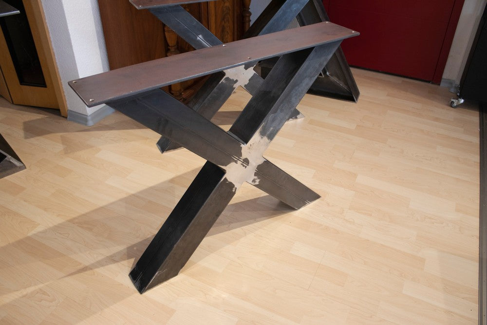 Holzfabrik Table Legs, Untergestell Stahl Industrial X-Massiv Bild 4